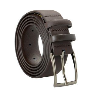 Cavalli Class Men's Dark Brown 100% Leather Buckle Decorated Belt